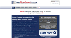 Desktop Screenshot of idahonamechangelaw.com